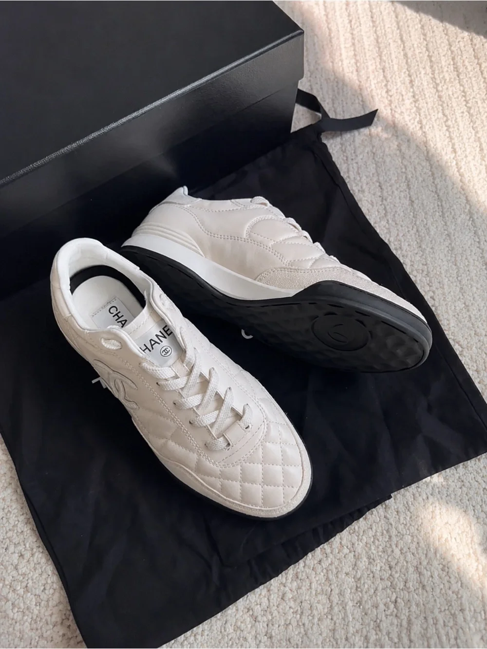 CHANEL quilted leather